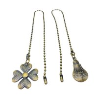 Magideal - 2 Uds., Cadena De Tracción De Extensión De Ventilador, Cadena De Tracción De Luz, Cadenas De Extensión, Cadena De Tracción De Ventilador De Metal Para Marrón