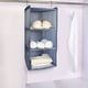 thumbnail image 4 of Organizador de armario con 3 compartimentos, armario colgante de tela con estructura de hierro, estante colgante plegable, sistema de almacenamiento para ropa, 4 of 8