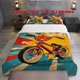 thumbnail image 1 of 3pcs bedding with a Bicycle Theme Including a Duvet Cover And Pillowcases, 1 of 5