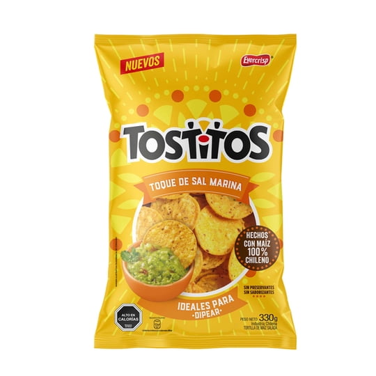 Tortilla De Maíz Tostitos Salados Con Toque De Sal Marina 330 g Evercrisp