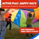 thumbnail image 2 of Paracaídas Activejoy Arcoíris de 4.9 m con 18 Manijas Juguete para Niños, 2 of 8