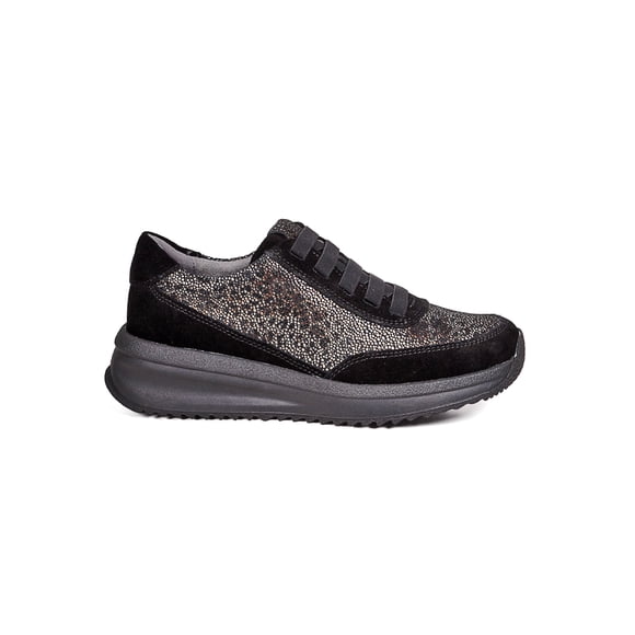 Zapatilla Cuero Aniella Negro