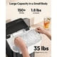 thumbnail image 3 of Fabricador de Hielo EUHOMY Nugget 15.9 kg/Día Portátil para Encimera, 3 of 8