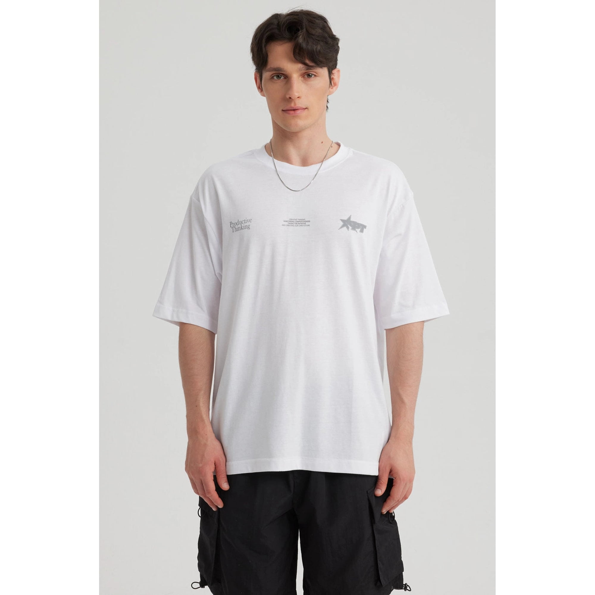 Fashionspark - Polera Hombre Estampado Blanco - V