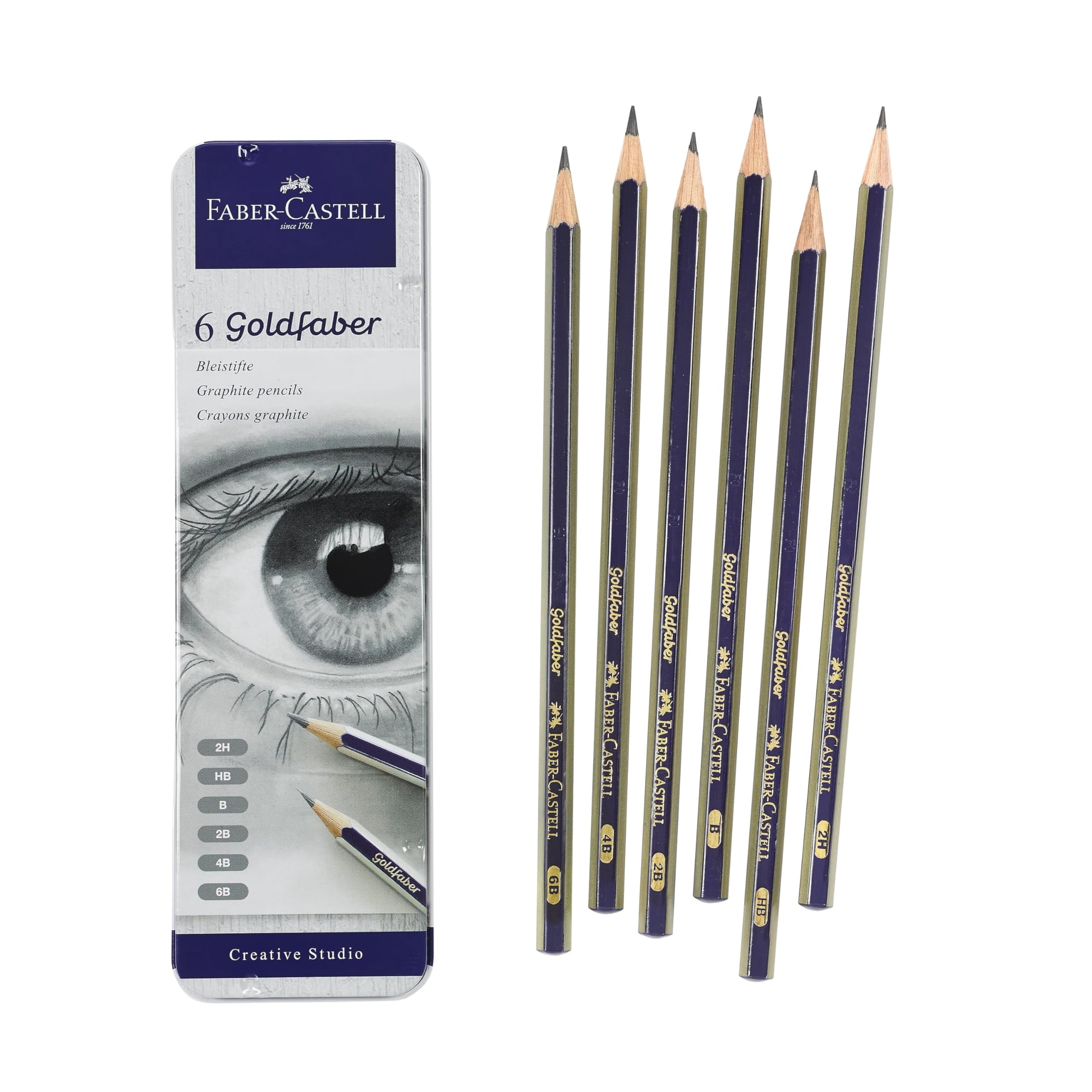 Juego De Lápices De Dibujo Faber-castell Graphite, 6 Lápices (2h A 6b)