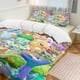 thumbnail image 1 of Bulbasaur Bed Duvet Cover Funny Anime Cartoon Bedding Sets Lightweight 3 Piece Comforter Sets, 1 of 5