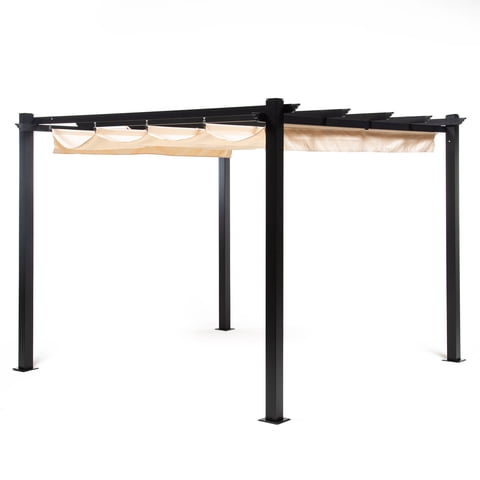 Pérgola Retráctil Relan Tipo Romana Gazebo Toldo 3X3 Mts