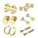 thumbnail image 3 of 6 Pares De Tachuelas Para El Oído Curve Barbell Helix Inoxidable Piercing Ear Jewelry Gold, 3 of 5