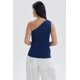 thumbnail image 3 of Polera Mujer Con Botones Azul Oscuro, 3 of 4
