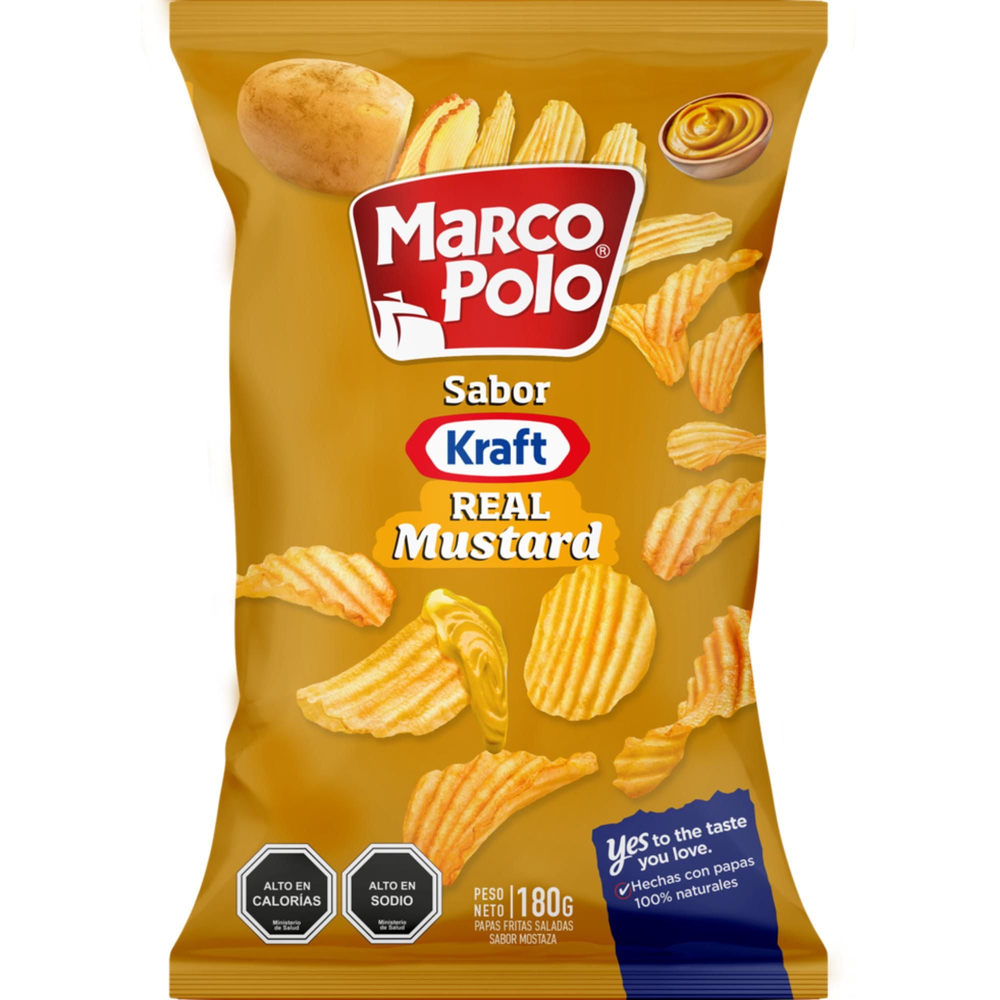 Papas Fritas Corte Americano Mostaza 180 g Marco Polo