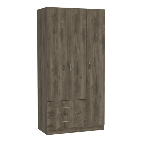 Closet 3 Puertas 2 Cajones Austral Bellota Y Blanco