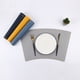 thumbnail image 1 of XmhyTop Juego de 4 Manteles Individuales de Piel Sintética, Impermeables, Fáciles de Limpiar, Resistentes al Calor y Antideslizantes para Uso Interior y Exterior, 45*30cm, Estilo C, Plateado, 1 of 5