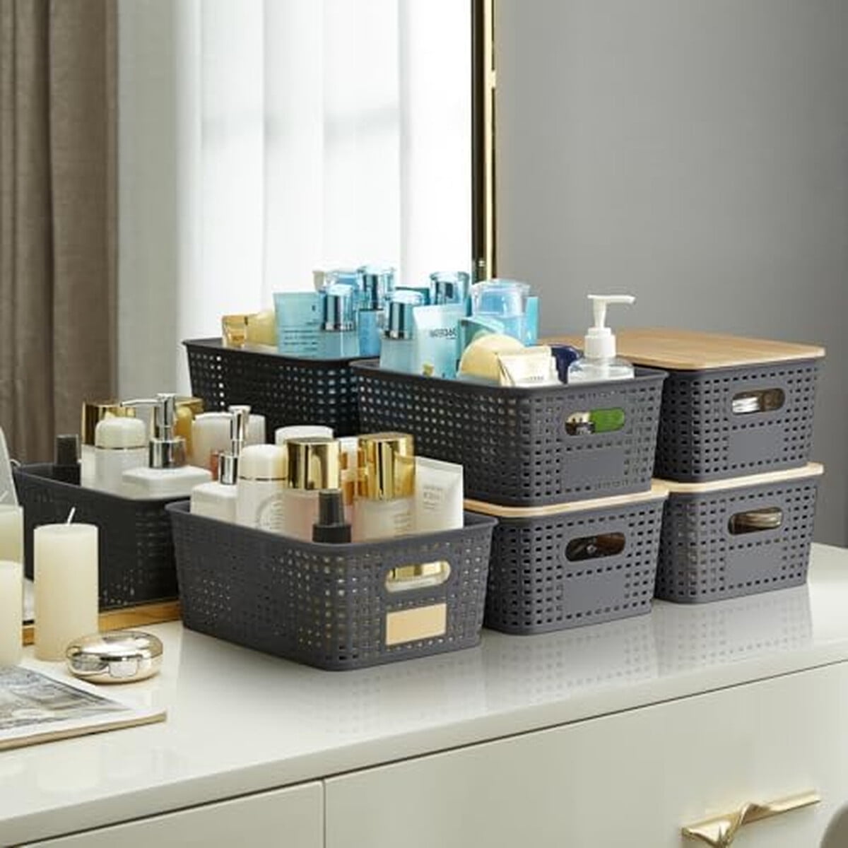Cajas Organizadoras Plasticas Bagnizer 5.2l Tapa Bamba Set