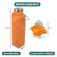 thumbnail image 3 of Botella Silicona Libre BPA Plegable Portatil Naranja, 3 of 5