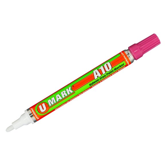 Marcador U-Mark A10 sin Xileno Rosa Paquete de 12