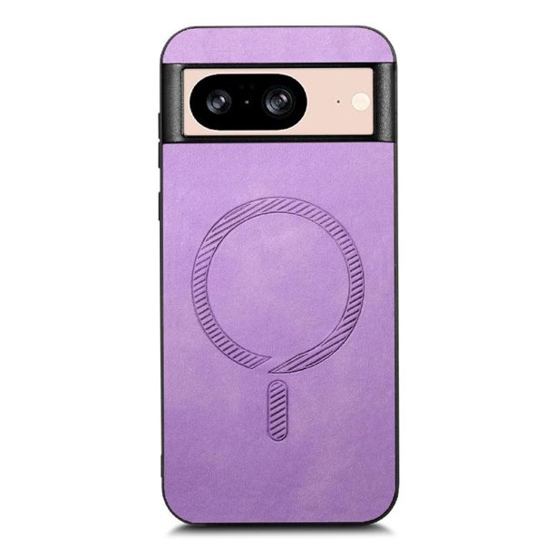 Magnetic Slim Case for Google Pixel 8 with Camera Guard & Anti-Scratch Back Purple