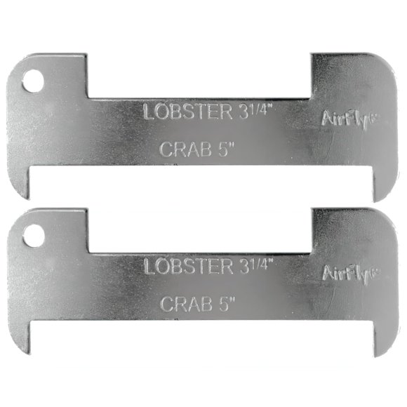 Calibrador de Langosta y Cangrejo de Aluminio AirFly 13,5 cm y 8,3 cm Paquete de 2