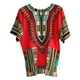 thumbnail image 3 of Camisa Dashiki Africana Unisex Cuello En V Manga Corta Ropa De Verano Cómoda Talla única Rojo, 3 of 3