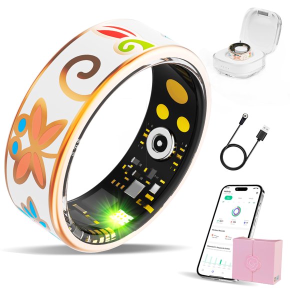 Anillo inteligente Govllfoz con monitor de frecuencia cardíaca y sueño, IP68