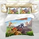 thumbnail image 5 of Guardia del León Conjunto de sábanas temático, trío de piezas, cómodo y amigable con la piel, diseño único, regalo de decoración para el hogar para familiares, amigos y fans,135cm *200cm, 5 of 6