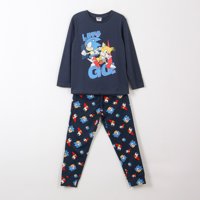 Pijama Manga Larga Niño Lets Go Azul Sonic