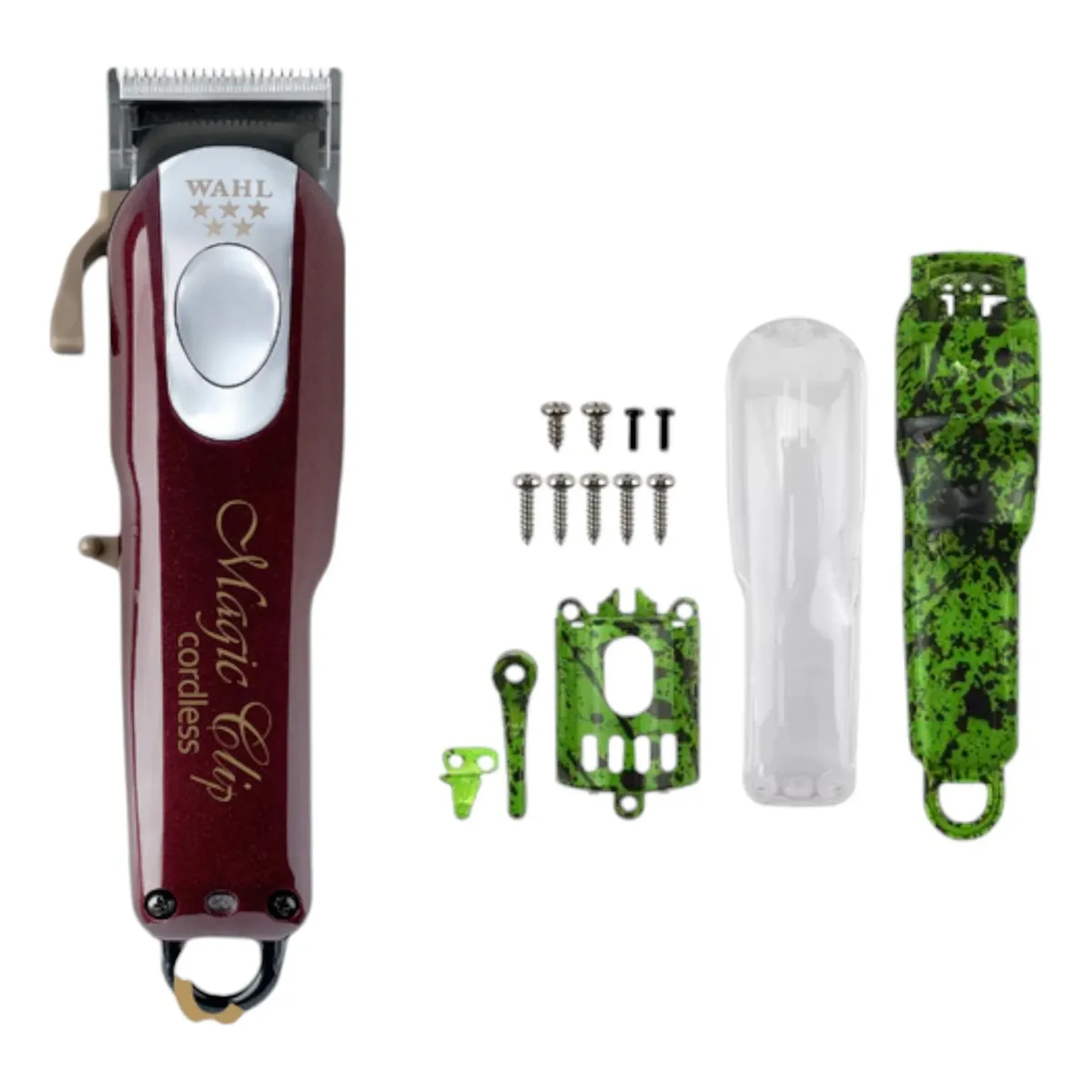 Linastore - Corta Pelo Wahl Magic Clip Inalámbrico+carcasa Maquina Negro Verde