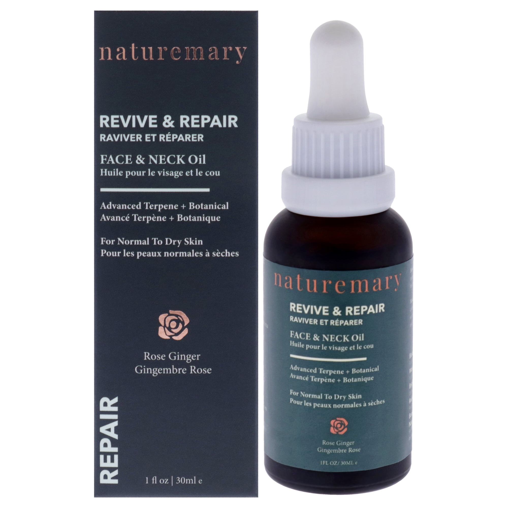 Naturemary - Aceite Revitalizante Y Reparador Para Rostro Y Cuello - Rosa Y Jengibre