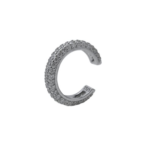 Elbauldejuma - Aro Earcuff Incrustaciones Pave Plata S925 Unidad