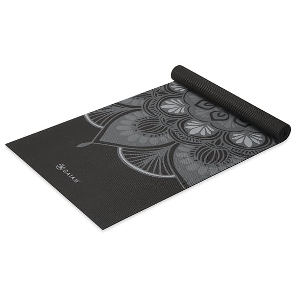 Esterilla de yoga Gaiam Classic con estampado de 4 mm, gruesa, antideslizante, tinta mística