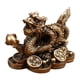 thumbnail image 4 of Feng Shui Chino Dragón Estatua Suerte éxito Oficina Decoración Bronce, 4 of 5