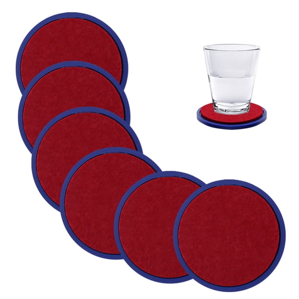 Posavasos absorbentes para bebidas con soporte, posavasos de silicona con inserto de fieltro suave
