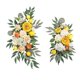 thumbnail image 3 of 2 Piezas De Flores De Seda Colgantes, Corona De Arco De Boda Para Pared De Granja, Boda, Amarillo Y Blanco, 3 of 5