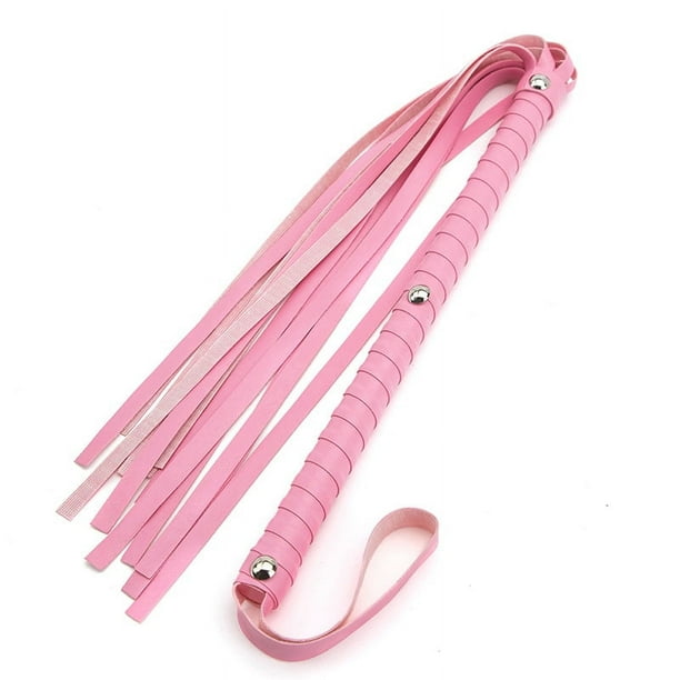 1pc BDSM Erotic Supplies Long Handle Leather Whip PVC Material Three Nails Teaching Loose Whip Housework Alternative Teaching Whip