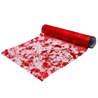 Magideal - De Mesa De Aluminio, Mantel Para Decoración Del Hogar, De Mesa, Mantel Temático De Otoño Para Boda, Banquete De Otoño, Halloween, Pascua Rojo 28X450Cm