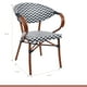 thumbnail image 4 of Silla Bistro Parisina Textileno enrejado con reposabrazos - Blanca con negro, 4 of 4