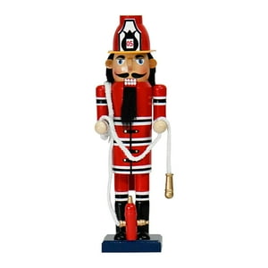 Genérico - Estatua De Cascanueces De Bombero, Figura De Regalo Navideña Para Centros De Mesa