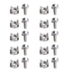 thumbnail image 1 of Tuercas de Jaula M6 20mm para Montaje en Rack con Tornillos y Arandelas, 1 of 3