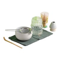 Magideal - Juego De Té Matcha 7X, Tazón De Té Ceremonial Japonés Matcha, Juego Completo De Taza De Té Verde Hecha A Mano, Juego De Batidores Japoneses Matcha, El , Blanco