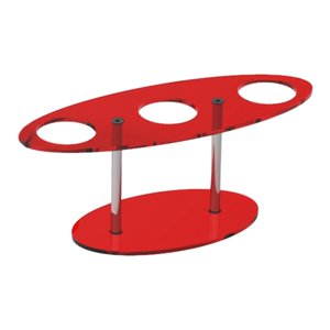 Magideal - Soporte Para Cono De Helado, Estante De Pastelería Acrílico Con Base, Soporte De Exhibición, Estante Para Rollos De Sushi Para Boda, Hogar, Decoración Rojo