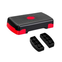 Ioensy - Aeróbico Paso A Paso De Entrenamiento Ajustable Para Gimnasio Fuerza Fitness Entrenamiento Rojo Negro