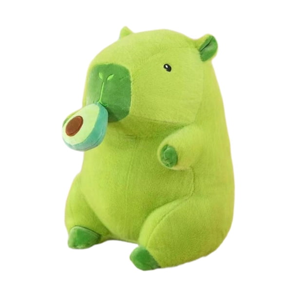 Peluche de Capibara para Decoración de Coche, Bonito Muñeco de Capibara para Acurrucarse, Juguete Suave para Adultos, Familia, Niños Y Niñas, Niños Y Aguacate 40 cm