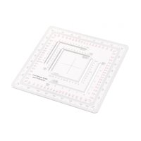 Magideal - Lector De Cuadrícula De Coordenadas Del Transportador De Navegación Terrestre Escala De Coordenadas Para Medición 12X12Cm