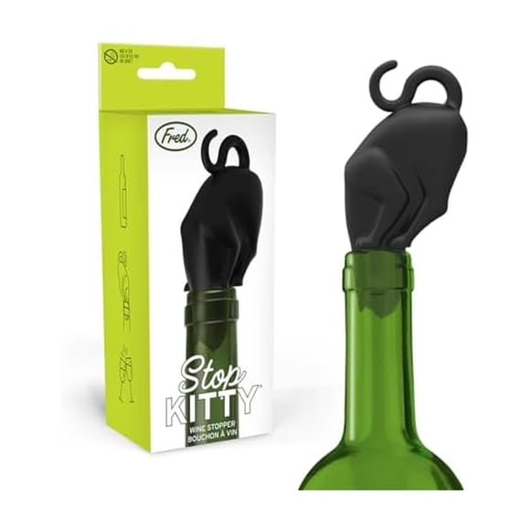 Tapón para botella Fred & Friends STOP KITTY verde