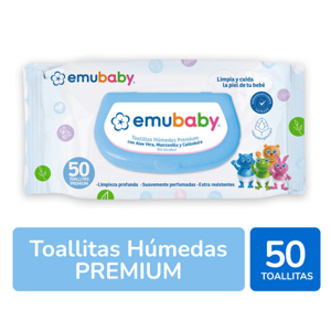 Pack X 10 Paquetes De Toallas Humedas Emubaby 50Und