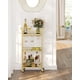 thumbnail image 3 of Carrito De Bar Home Serving Con Estante De 3 Niveles De Acero Dorado Pálido, 3 of 9