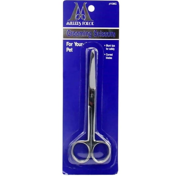 Tijeras de aseo para mascotas Millers Forge, punta roma de 14,6 cm, curva