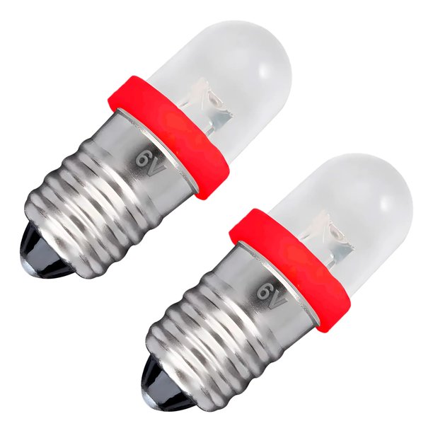 Pack 2pcs Ampolleta Led 3v o 6v e10 Proyecto Escolar Colores