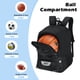thumbnail image 3 of Bolsa deportiva MoKo, mochila de baloncesto, negra, resistente al agua, 3 of 8
