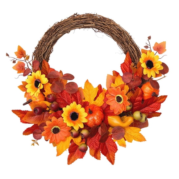 Guirnalda De Puerta Artware Rattan Maple Leaf Garland Para Fiesta De Acción De Gracias Boda