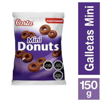 Galleta Bañada Mini Donuts Familiar 150 G Costa